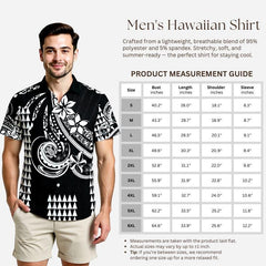 Black Kakau Polynesian Dress & Hawaiian Shirt – Matching Hawaiian Couple Outfit