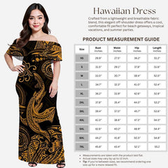 Angry Shark Polynesian Dress & Hawaiian Shirt – Matching Hawaiian Couple Outfit